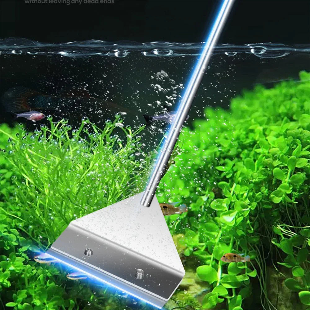 Fish Tank Algae Scraper – Stainless Steel & Carbon Fiber Aquarium Glass Cleaner