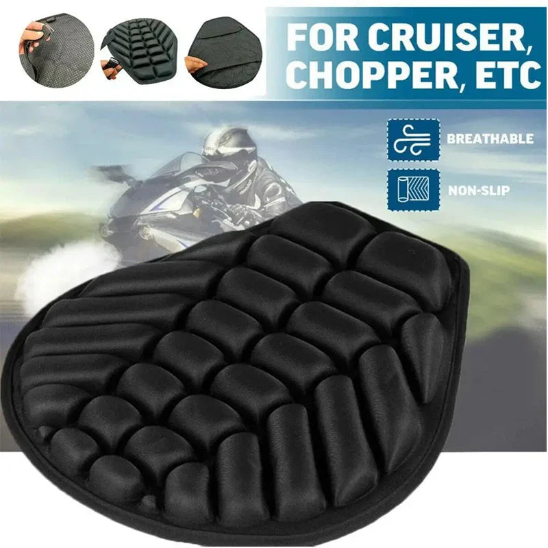 3D Breathable Motorcycle Seat Cushion EVA Foam Soft Non-Slip Pad - Universal Fit for Motorcycles, Scooters & Electric Bikes