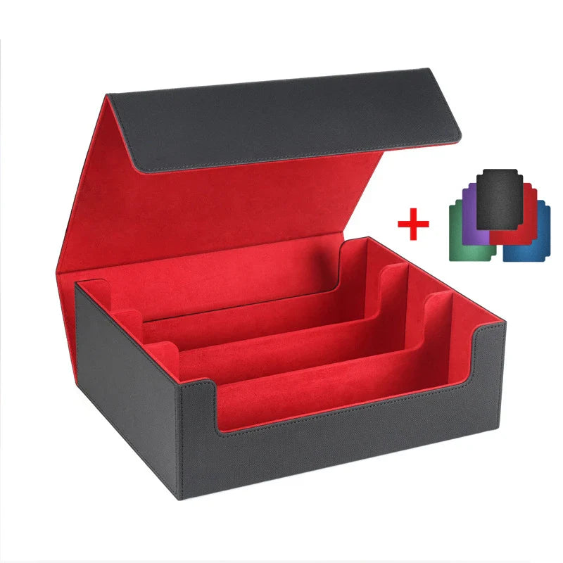 PU Leather Trading Card Storage Box – Holds 1800+ Cards | Magnetic Closure Commander Deck Case for MTG, Pokémon & TCG