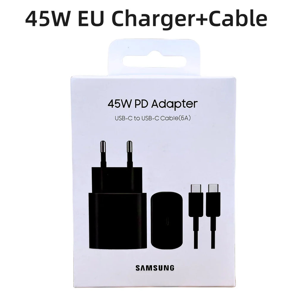 45W Super Fast USB-C GaN Charger – EU Certified Fast Charge Adapter for Flagship & Foldable Smartphones (USB PD, Quick Charge)