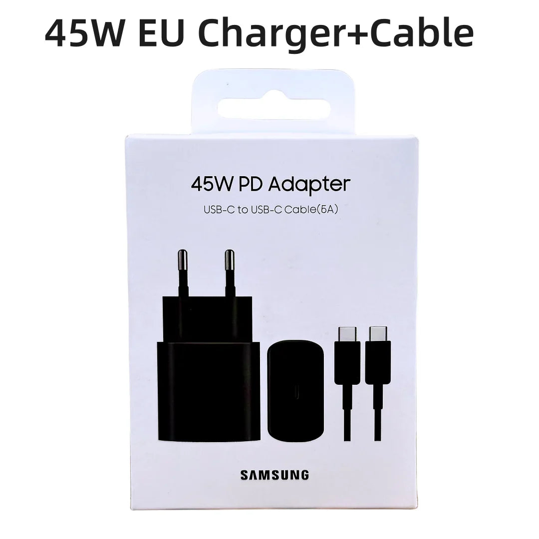 45W Super Fast USB-C GaN Charger – EU Certified Fast Charge Adapter for Flagship & Foldable Smartphones (USB PD, Quick Charge)