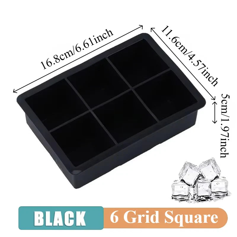 Silicone Ice Ball Maker Tray – 4/6/8-Grid Ice Mold for Cocktails, Chocolate & Jelly – Food-Grade Dishwasher-Safe