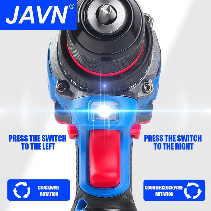 Brushless Cordless Mini Drill 16.8V, 50 N·m Self-Locking Chuck, 20+1 Torque Settings, 2-Speed Electric Screwdriver for Home DIY