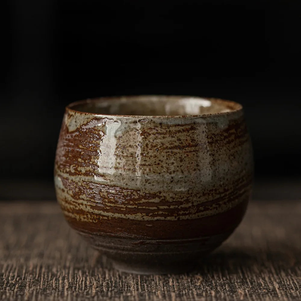 Stoneware Teacup 80ml (2.7 fl oz) Ceramic Tea Cup Small Espresso Cup 6.2 x 5 cm (2.44 x 1.97 in)