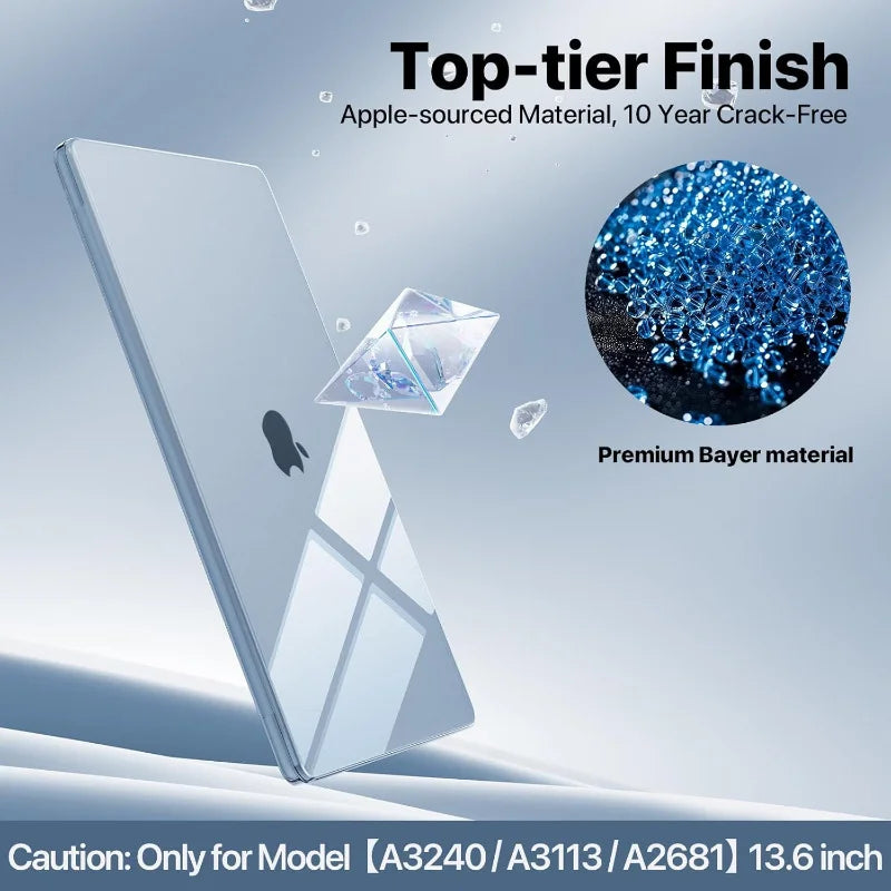 Ultra-Clear Hard Shell Case for 13.6-Inch (34.5 cm) Laptop – Crystal-Clear Scratch & Impact Protective Cover