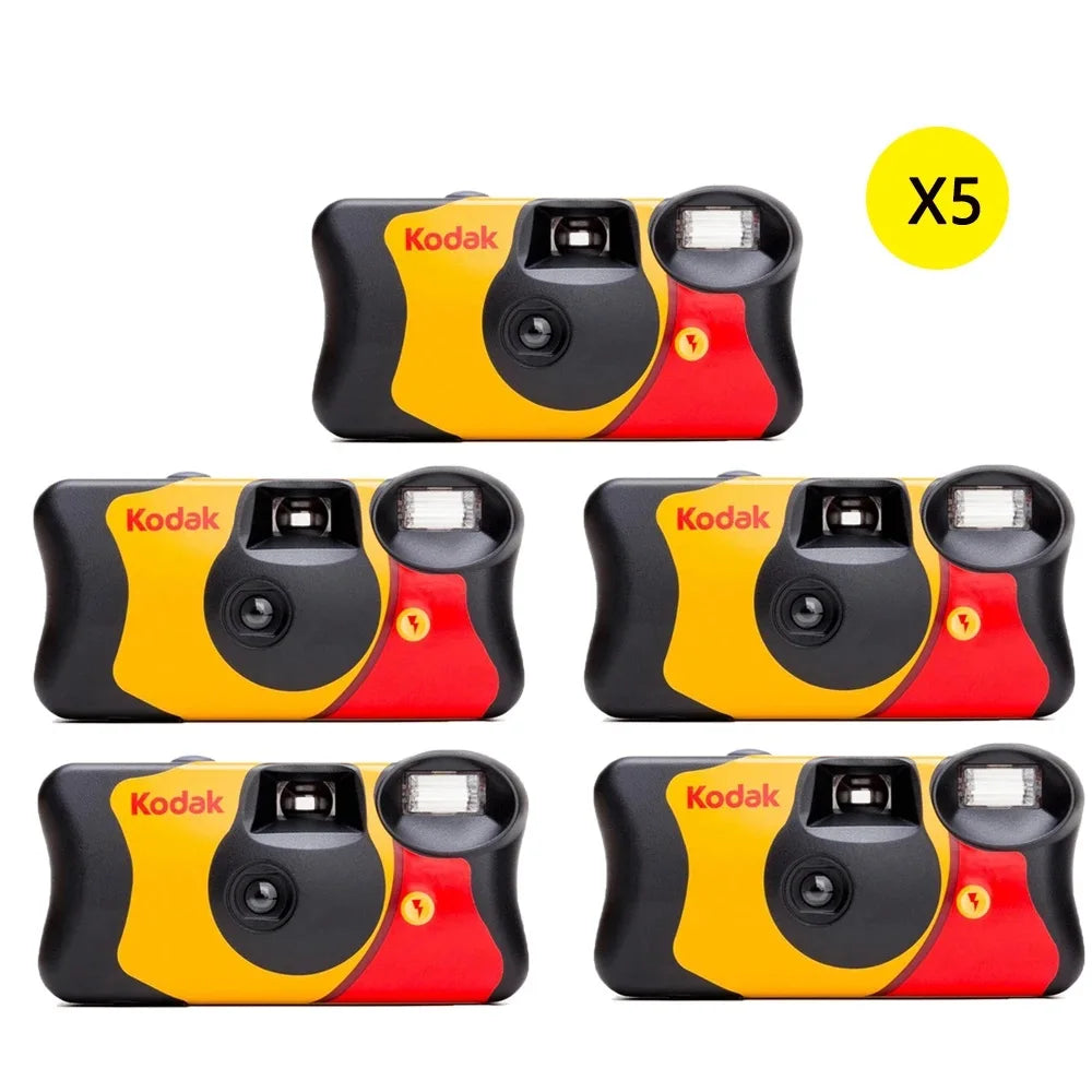 35mm Waterproof Disposable Film Camera with Flash — 27/39 Exposures Single-Use Point-and-Shoot
