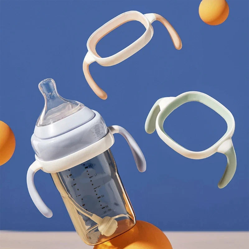 Square Feeding Bottle Handle for Baby (6M+) – Lightweight PP Easy-Grip Square Bottle Accessory, Wide‑Mouth Compatible