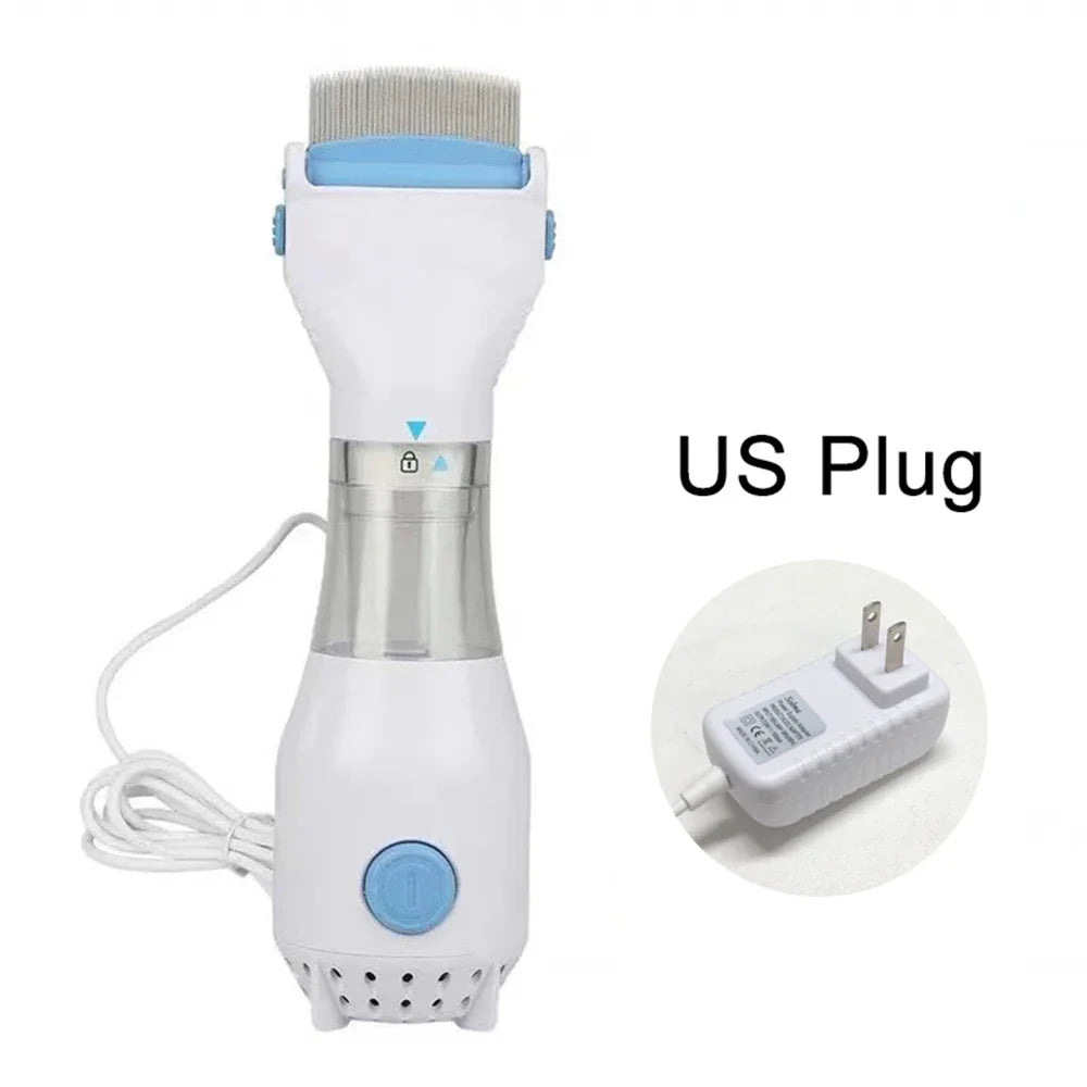 Electric Flea & Lice Removal Comb for Dogs & Cats — Gentle Pet Grooming & Deshedding Brush