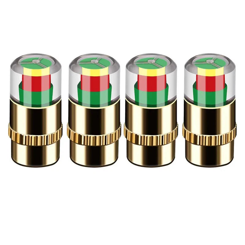 Tire Pressure Indicator Valve Caps for Car Motorcycle Bicycle (1/4/8 Pack)