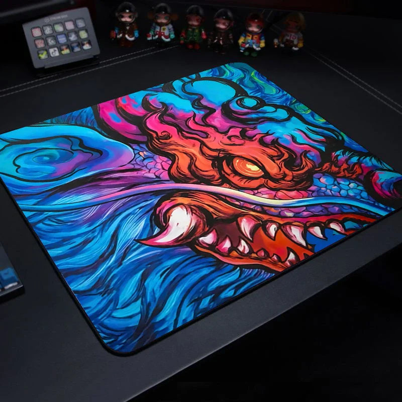 Cute Tiger Small Gaming Mouse Pad with Wrist Rest — Anti-Slip Rubber Desk Mat for Laptops & Keyboards
