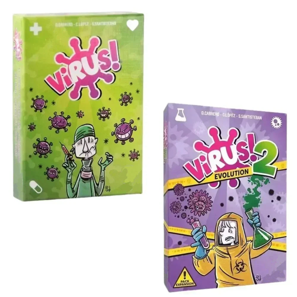 Virus Card Game – Trilingual English/Spanish/French Family Party Game, 2-6 Players, Ages 8+