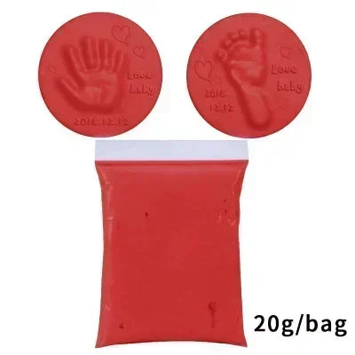 Baby Footprint Clay Kit Air-Dry 3D Hand & Footprint Keepsake DIY Non-Toxic Souvenir