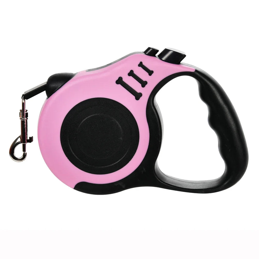 Retractable Dog Leash 3m (10ft) / 5m (16ft) Nylon Quick-Release Leash for Small to Large Dogs — Walking, Hiking & Travel