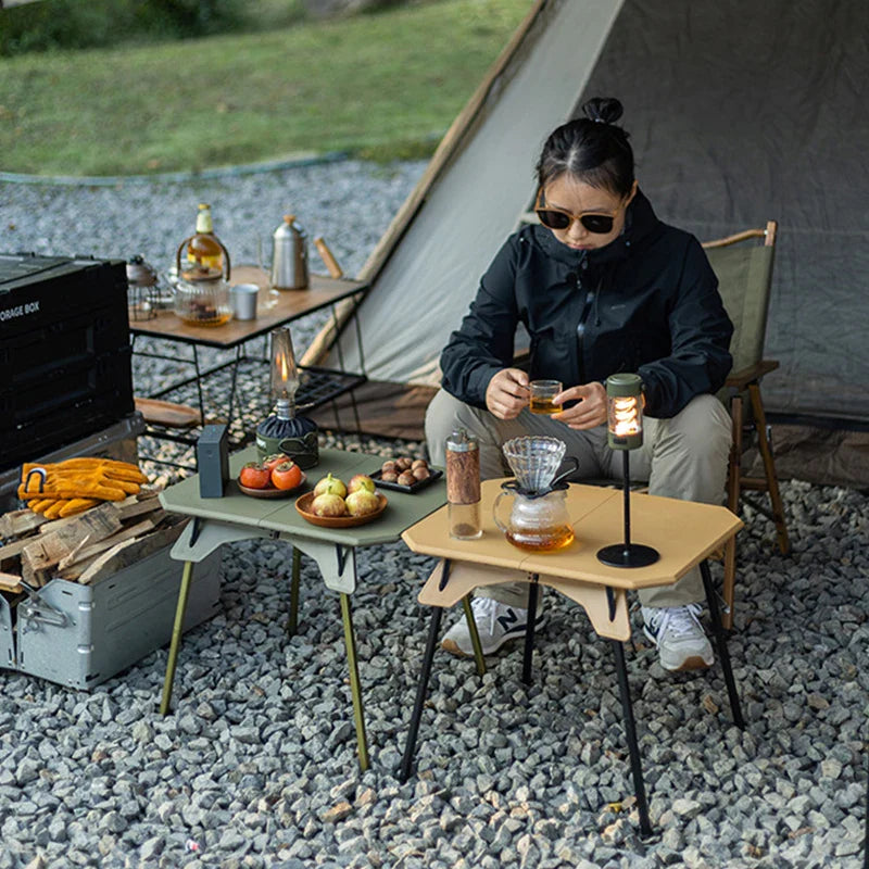 Ultralight Adjustable Folding Camping Table – Portable Dual-Height Picnic, BBQ & Fishing Table with Carry Bag
