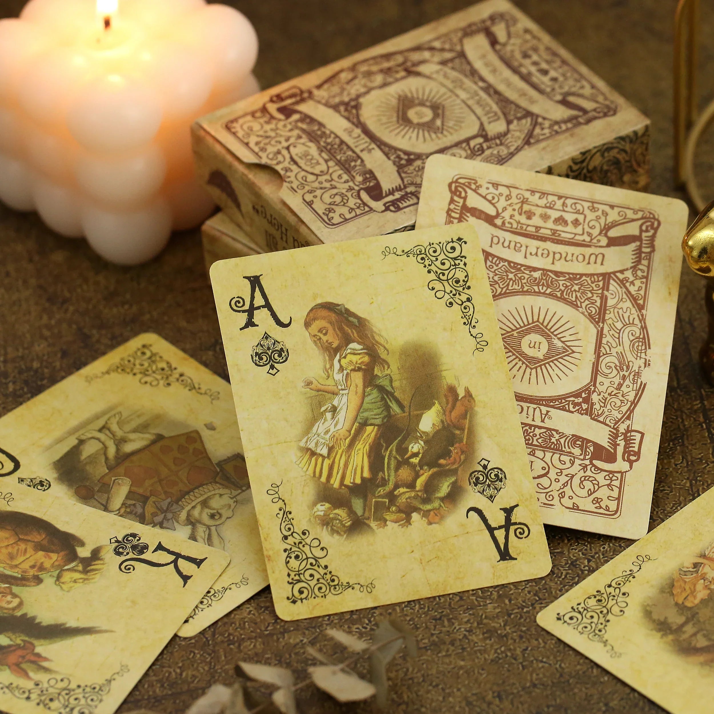 Vintage Alice in Wonderland Playing Cards - Retro Poker Deck, Collectible