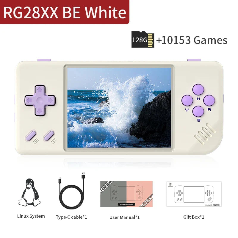 Handheld Retro Game Console 2.83-inch (72 mm) IPS Screen Linux 64GB TF 3100mAh Battery HDMI Output 5000+ Built-in Games