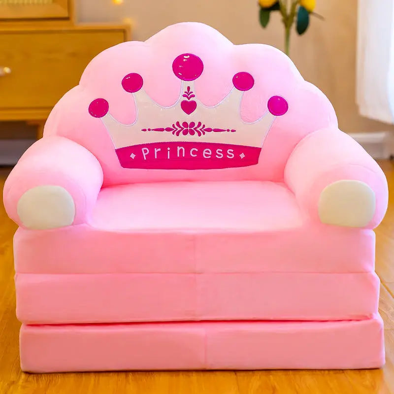 Kids Princess Sofa Removable Washable Foldable Children's Cartoon Armchair Toddler Couch
