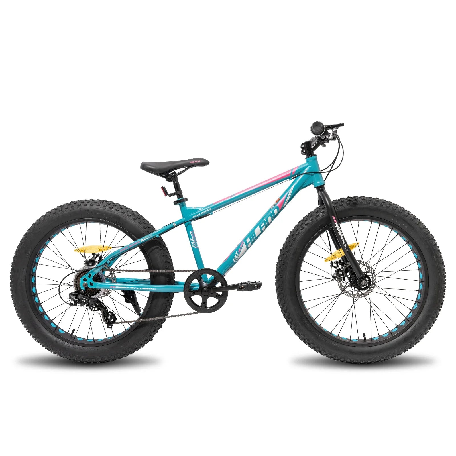 20-Inch (500mm) Kids Fat Tire Mountain Bike – 7-Speed, Dual Disc Brakes, Ages 5+