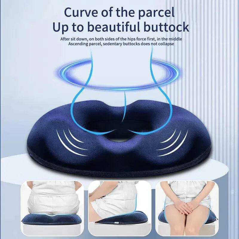 Memory Foam Coccyx Seat Cushion – Orthopedic Tailbone Pillow for Hemorrhoid Relief & Postoperative Comfort