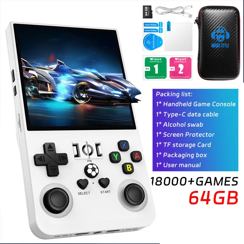 Retro Handheld Game Console 4.0 Inch (10.16 cm) IPS Screen Portable Pocket Player Linux 64GB/128GB 18,000+ Classic Games