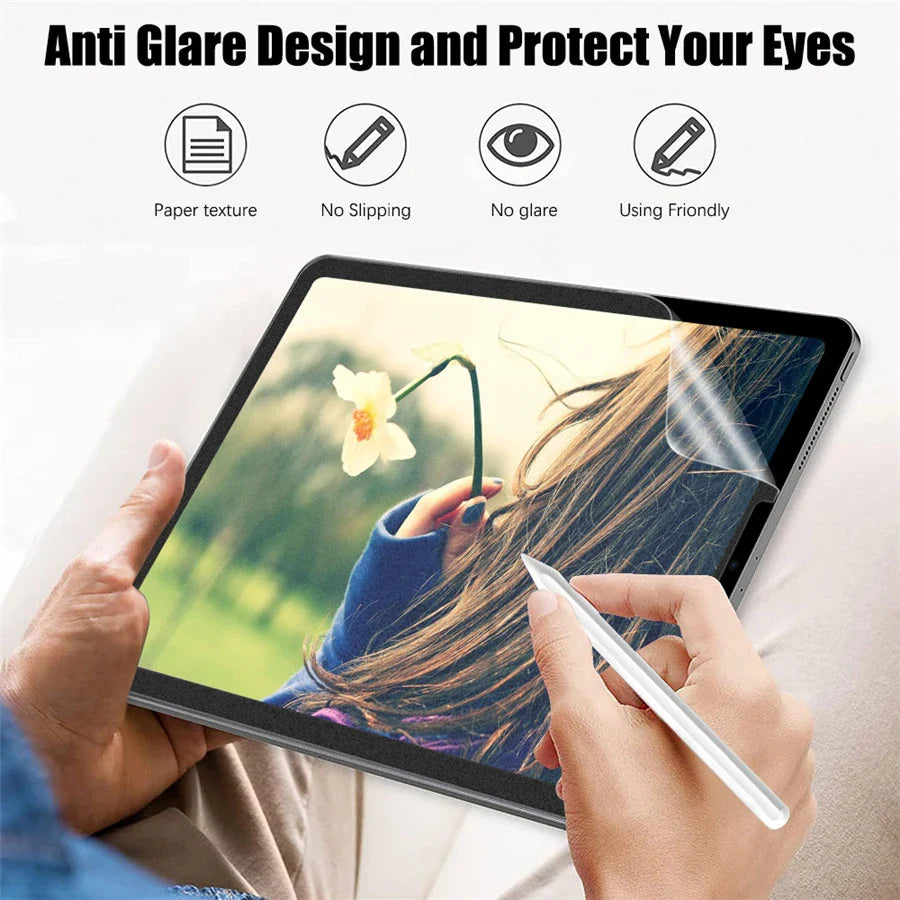 3-Pack Paper-Like Matte PET Screen Protector for iPad Air & Pro — 10.5–12.9 in (26.7–32.8 cm), Anti-Glare Pen-Friendly