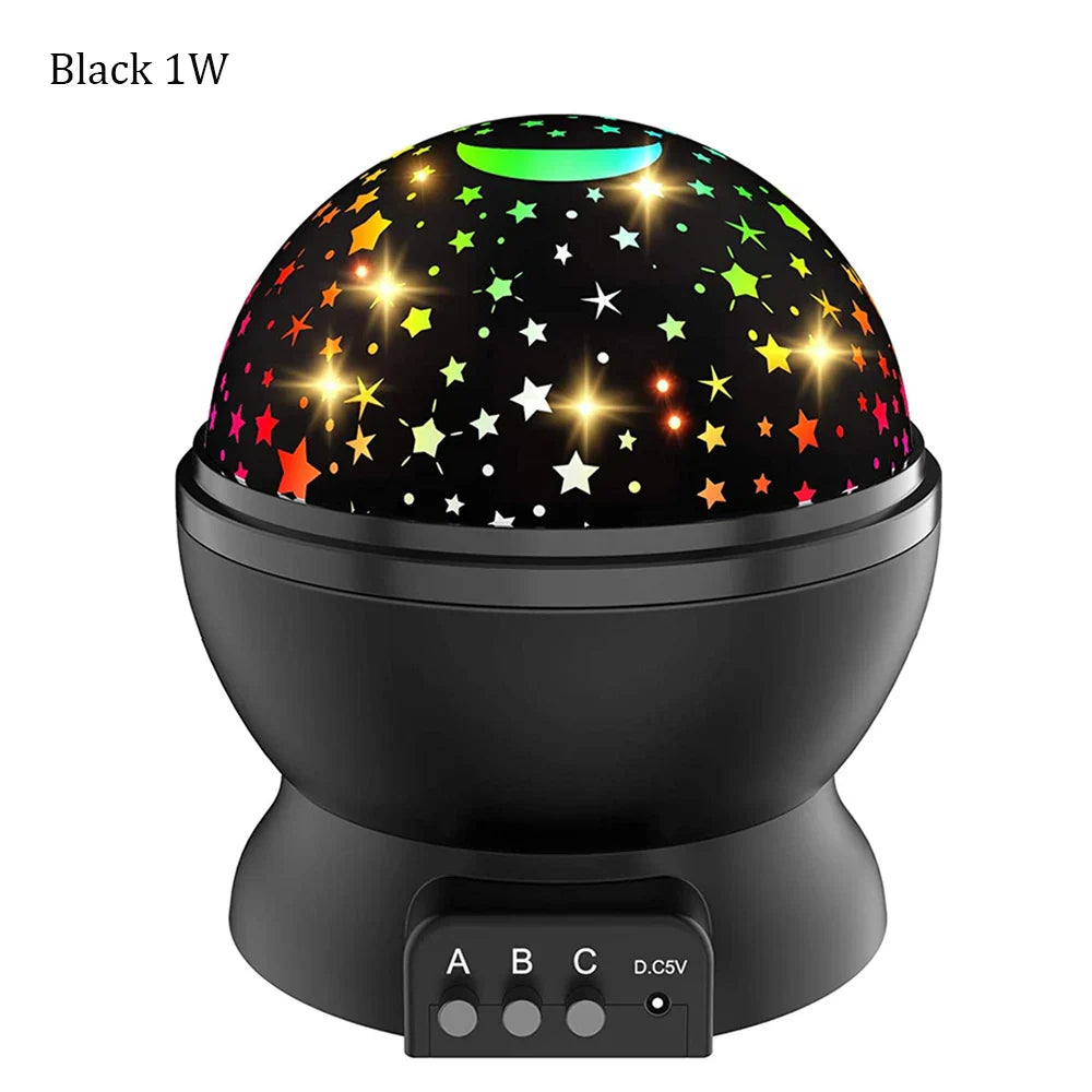 Rotating Star Projector Night Light – LED Galaxy & Moon Lamp for Kids Bedroom, Soothing Sleep Light & Gift for Girls and Boys