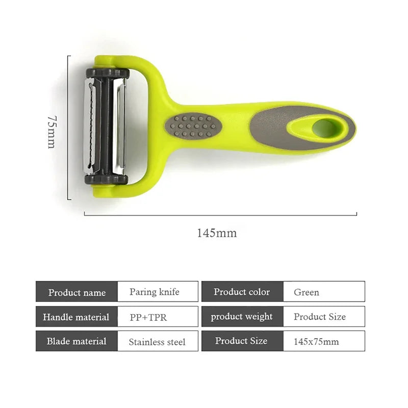 3-in-1 Rotary Vegetable Peeler Julienne Slicer and Grater for Carrot Potato Fruit Kitchen Tool