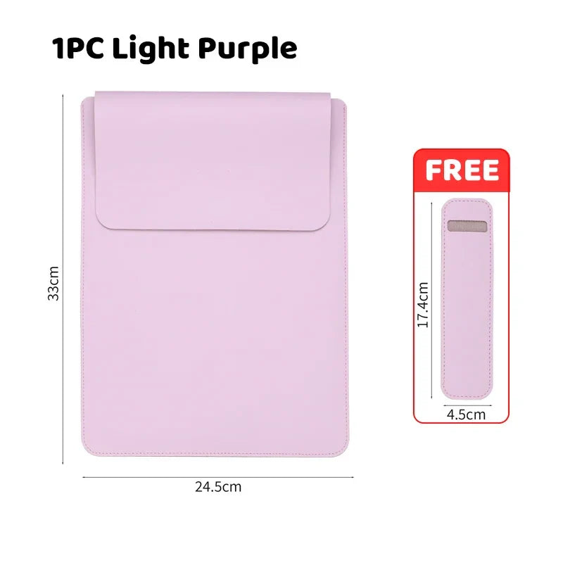 PU 13-Inch (33 cm) Waterproof Laptop Sleeve with Pen Case – Protective Sleeve for MacBook Air/Pro, Multiple Colors