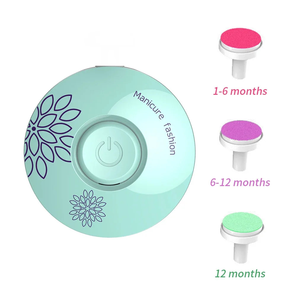 Electric Baby Nail Trimmer Kit for Newborns & Infants, Nail Clipper and Polisher Manicure Set