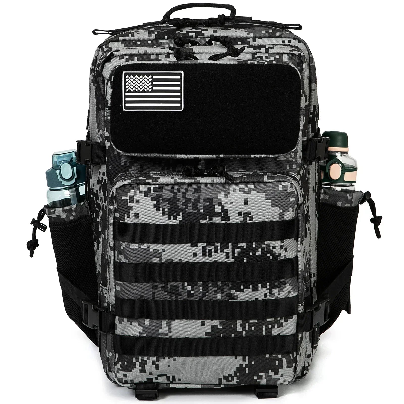 45L Tactical Backpack - 900D Waterproof MOLLE Rucksack for Hiking, Camping, Travel & School