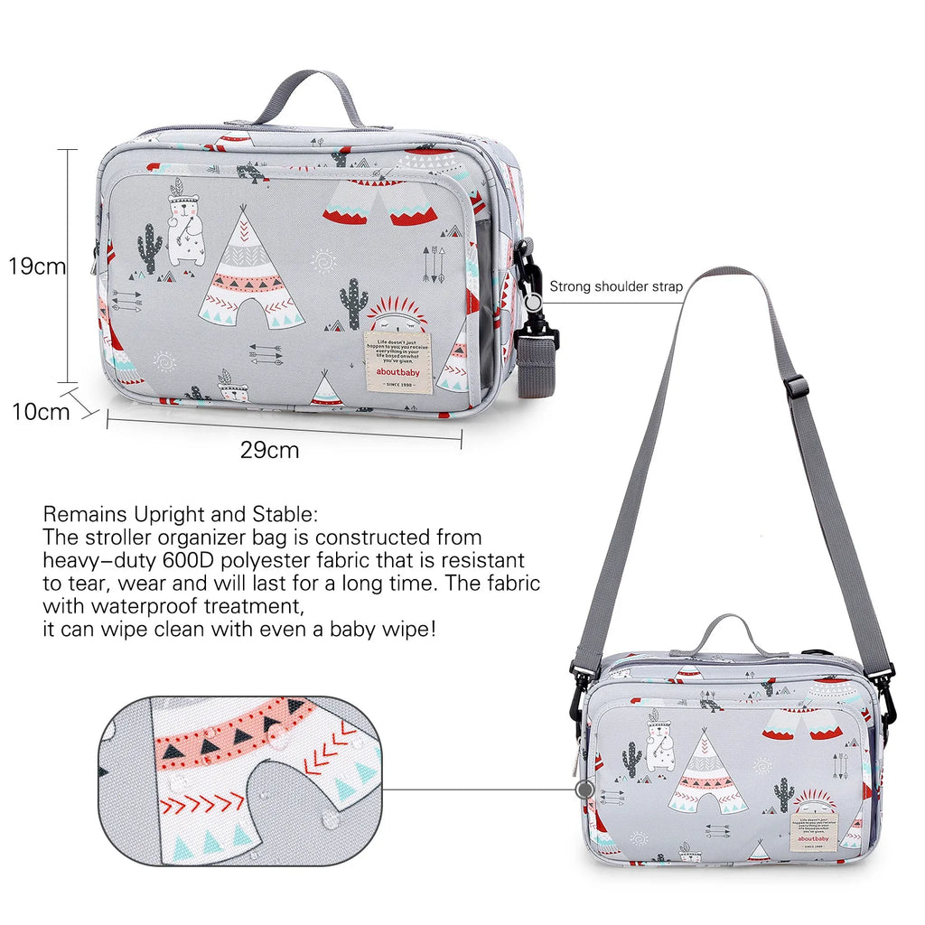 Waterproof Maternity Diaper Bag Wet/Dry Reusable Baby Mummy Wetbag Double Handle Stroller Organizer