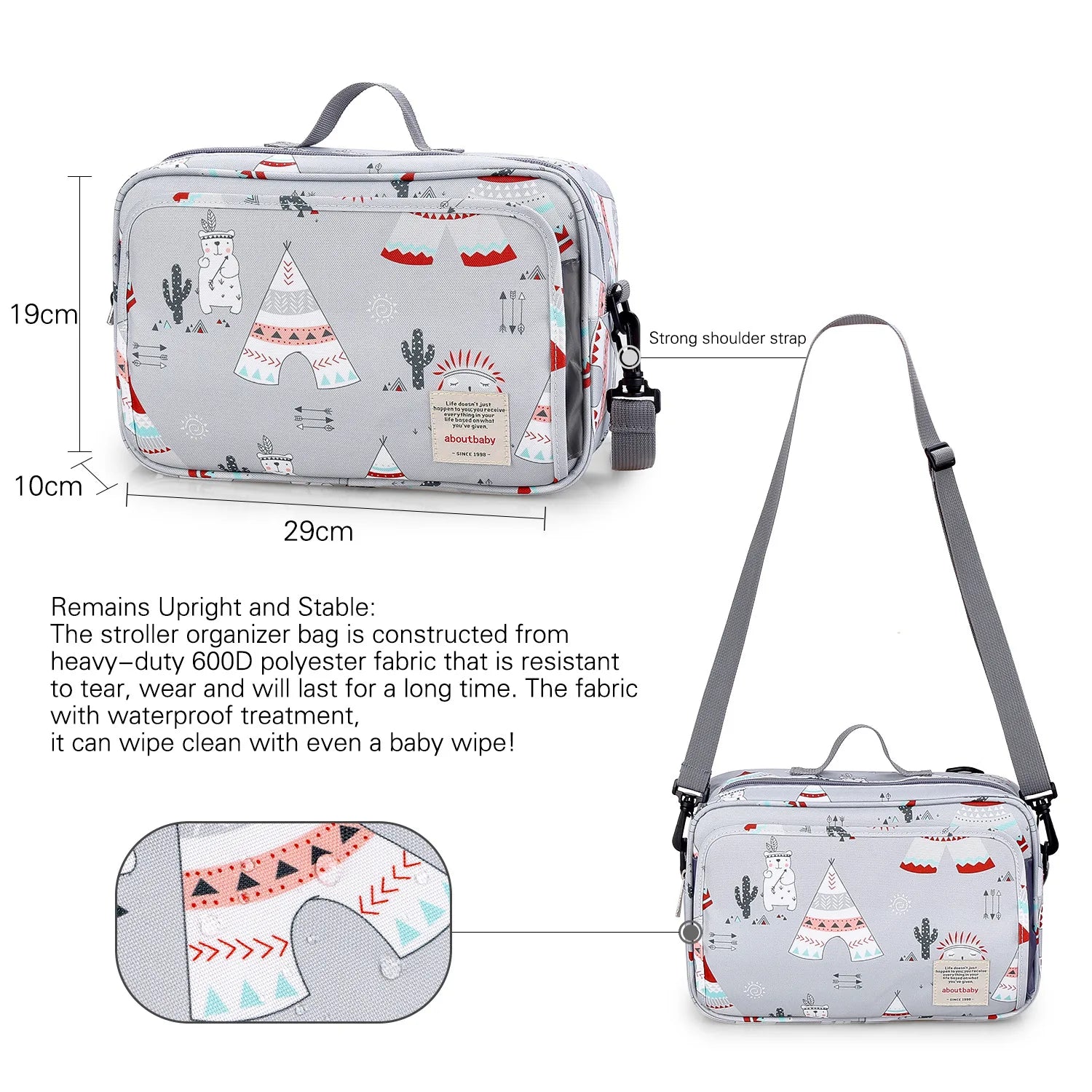 Waterproof Maternity Diaper Bag Wet/Dry Reusable Baby Mummy Wetbag Double Handle Stroller Organizer