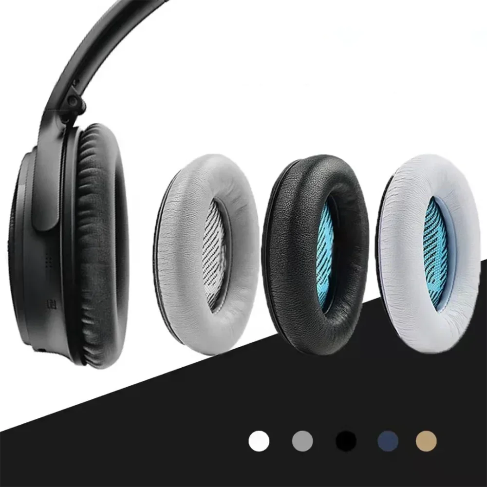 Replacement Ear Pads for Over-Ear Headphones – Memory Foam PU Leather Ear Cushions, 1 Pair