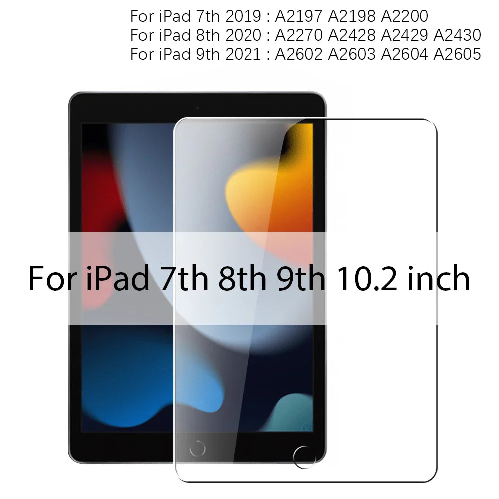 Tempered Glass Screen Protector for iPad — 1-Pack Compatible with 12.9 in (32.8 cm), 11 in (28.0 cm), 10.9 in (27.7 cm), 9.7 in (24.6 cm) — HD, Anti-Fingerprint, Oleophobic, Explosion-Proof