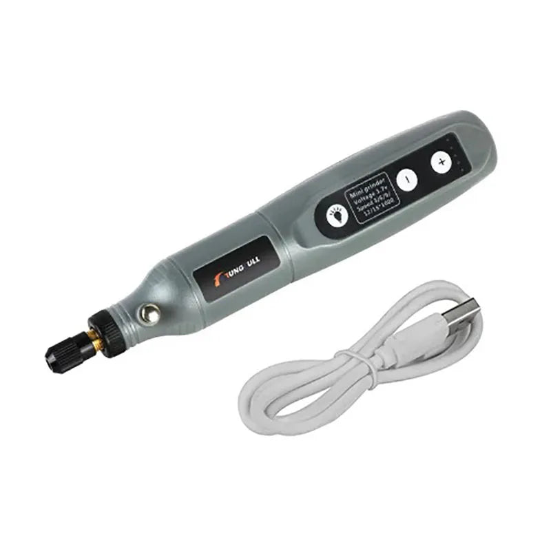 USB Rechargeable Wireless Engraving Pen - Mini Cordless Rotary Drill with Grinding Accessories