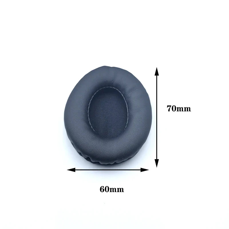 Oval Replacement Ear Pads for Headphones - Leather Foam Cushions, Multiple Sizes (60x70 to 90x110 mm / 2.36x2.76 to 3.54x4.33 in)