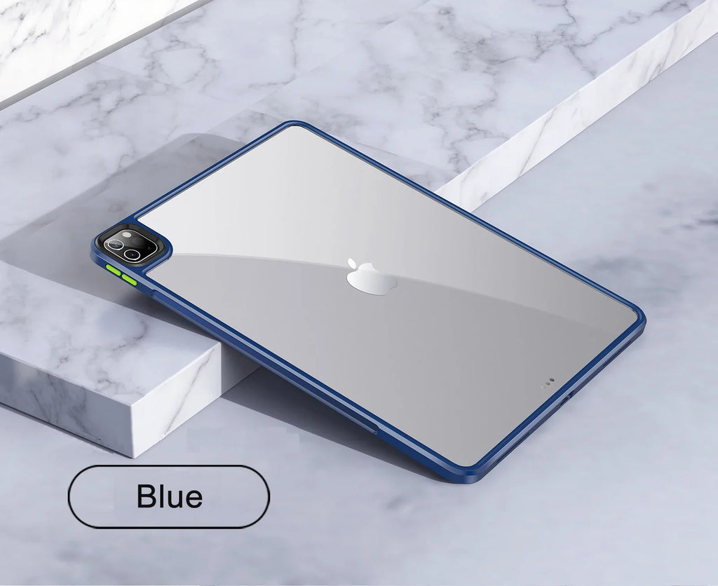 Clear Transparent Case For iPad Air 4 5 Pro 2024 11 12.9 10.2 13 MINI 6 7 8 9 10 Generation Sleeve Shockproof Hard Cover Funda