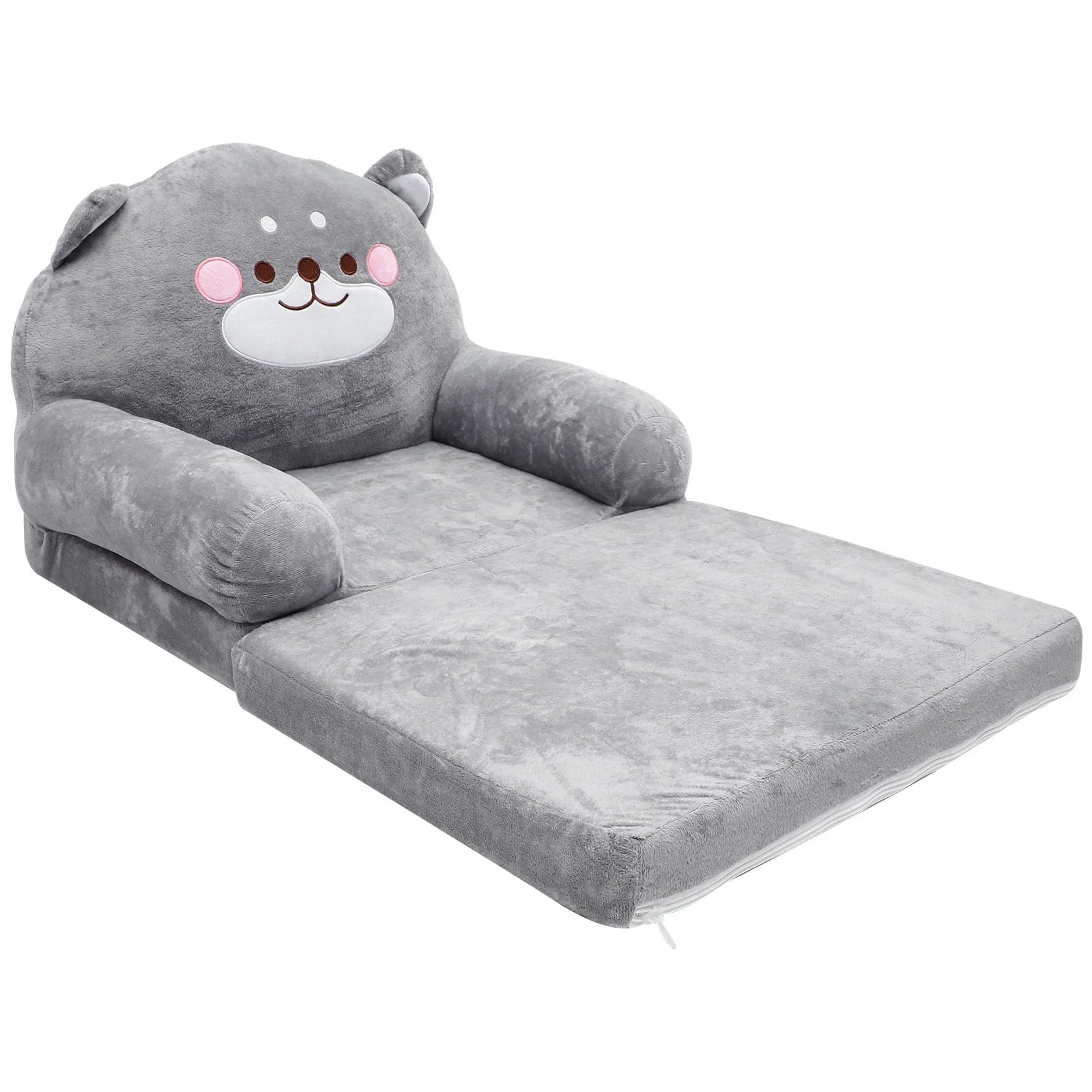 Elephant Plush Folding Baby Sofa Chair for Toddlers - Kids Nursery & Playroom Seat
