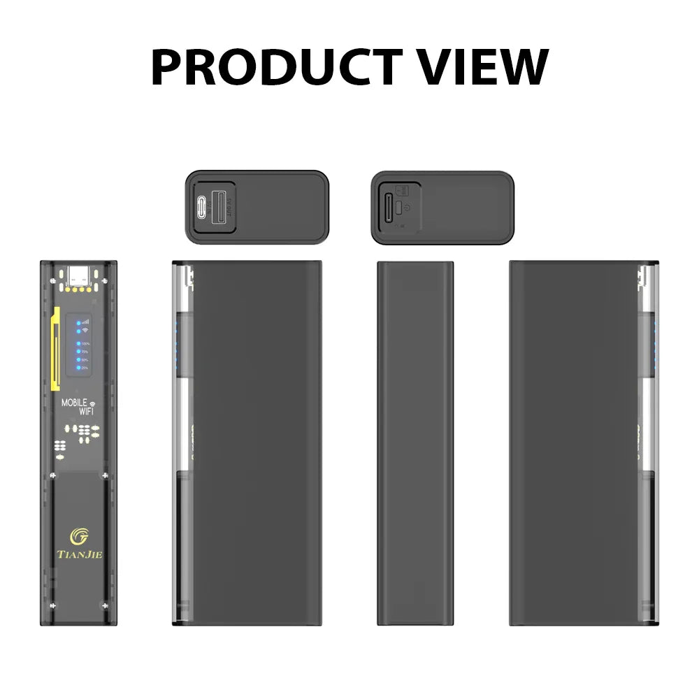 4G Mobile WiFi Router 10000mAh Power Bank Dual-Band 2.4/5GHz Portable MiFi Hotspot Global Band Support