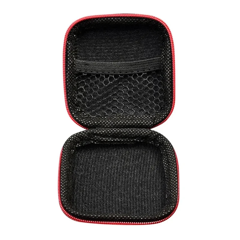 Compact EVA Earphone Case Zipper Pouch - Portable Hard Shell Headphone Storage 3 x 3 x 1.1 in (7.5 x 7.5 x 2.9 cm)