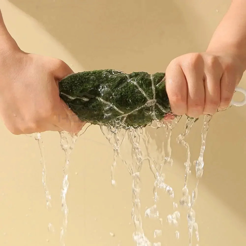 Leaf Double-Layer Hanging Hand Towel Thick Absorbent Coral Fleece 25 x 23 cm (9.84 x 9.06 in) for Kitchen & Bathroom