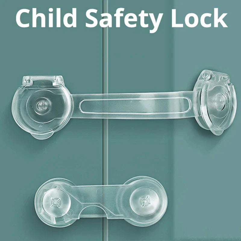 6-Pack Baby Cabinet Locks, Childproof Drawer & Refrigerator Safety Straps, Anti-Pinch Home Protection