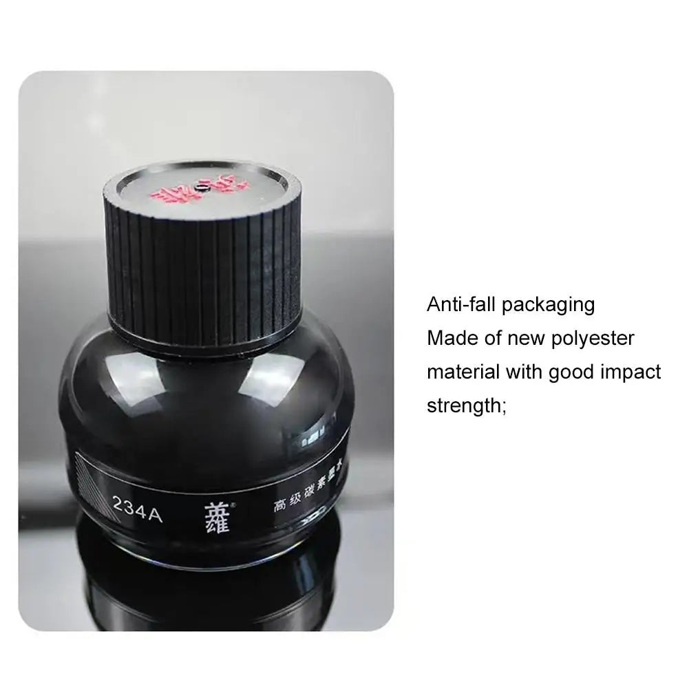 Fountain Pen Ink Bottle 70ml (2.37 fl oz) Black Refill for Calligraphy & Writing