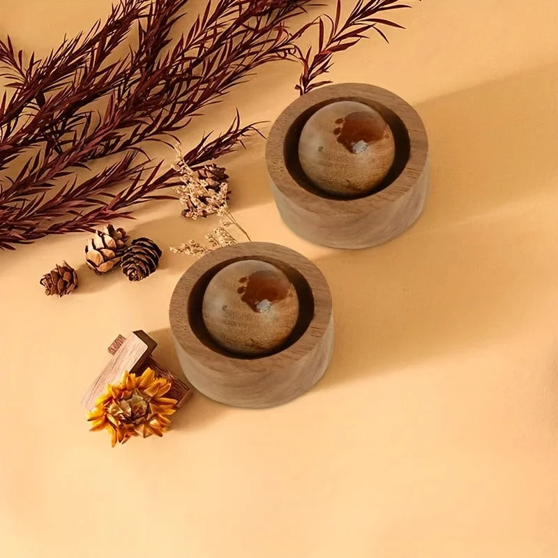 Wooden Spherical Essential Oil Diffuser for Car & Home - Aroma Diffuser for Bedroom