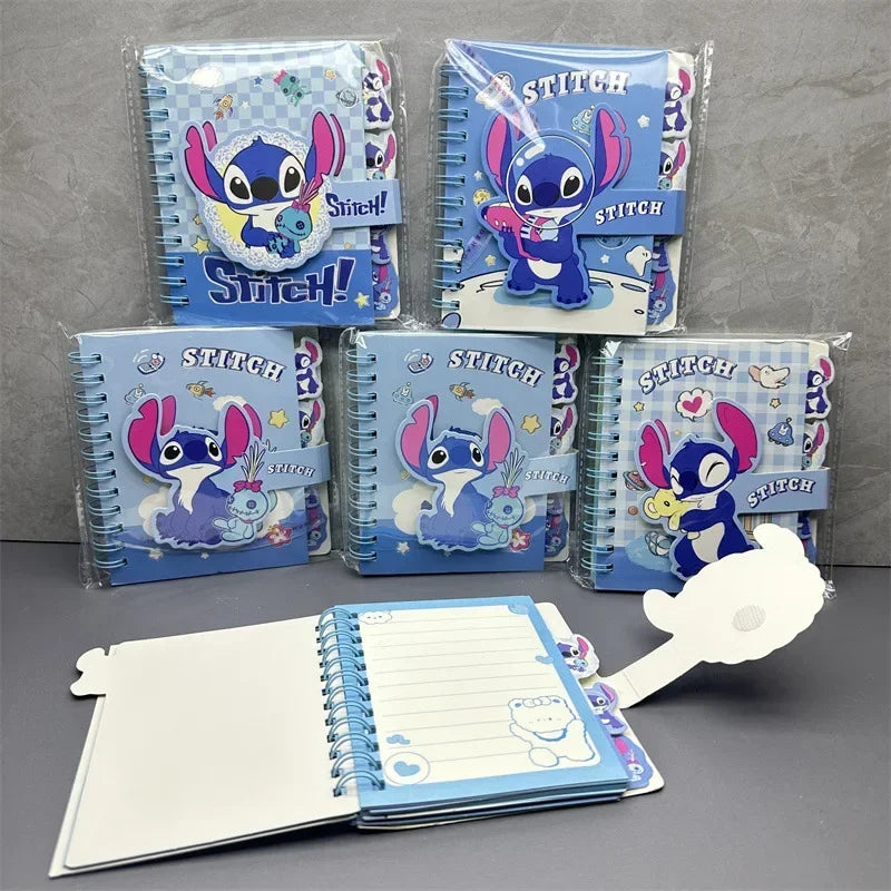 Stitch Cartoon Spiral Notebook - Cute Coil Diary for School, Office & Kids Holiday Gift
