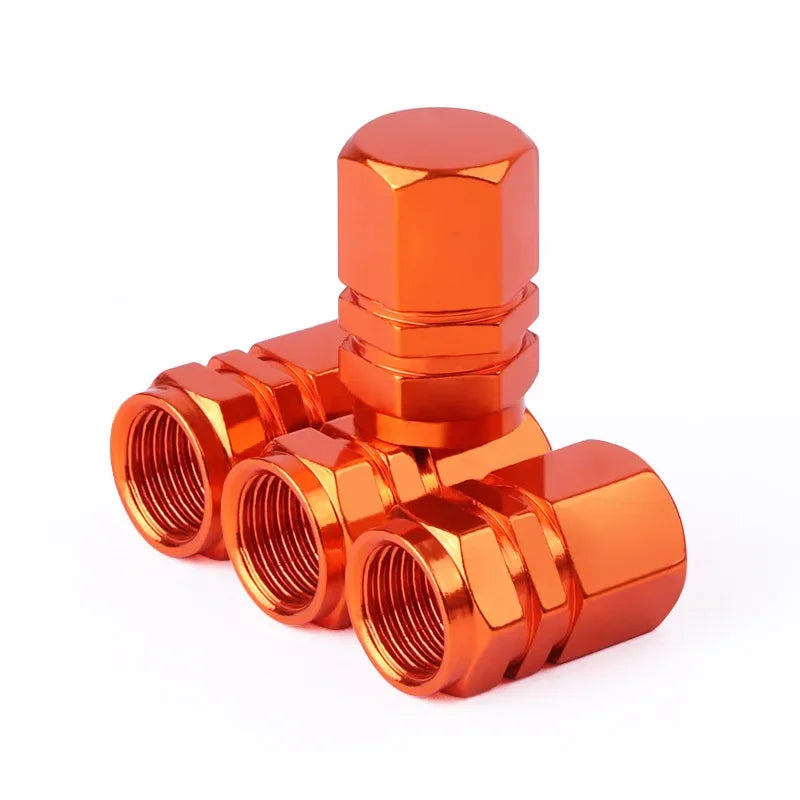 Aluminum Alloy Tire Valve Stem Caps — Dustproof Valve Caps for Car Motorcycle Bicycle (1.6 x 1.0 cm / 0.63 x 0.39 in)