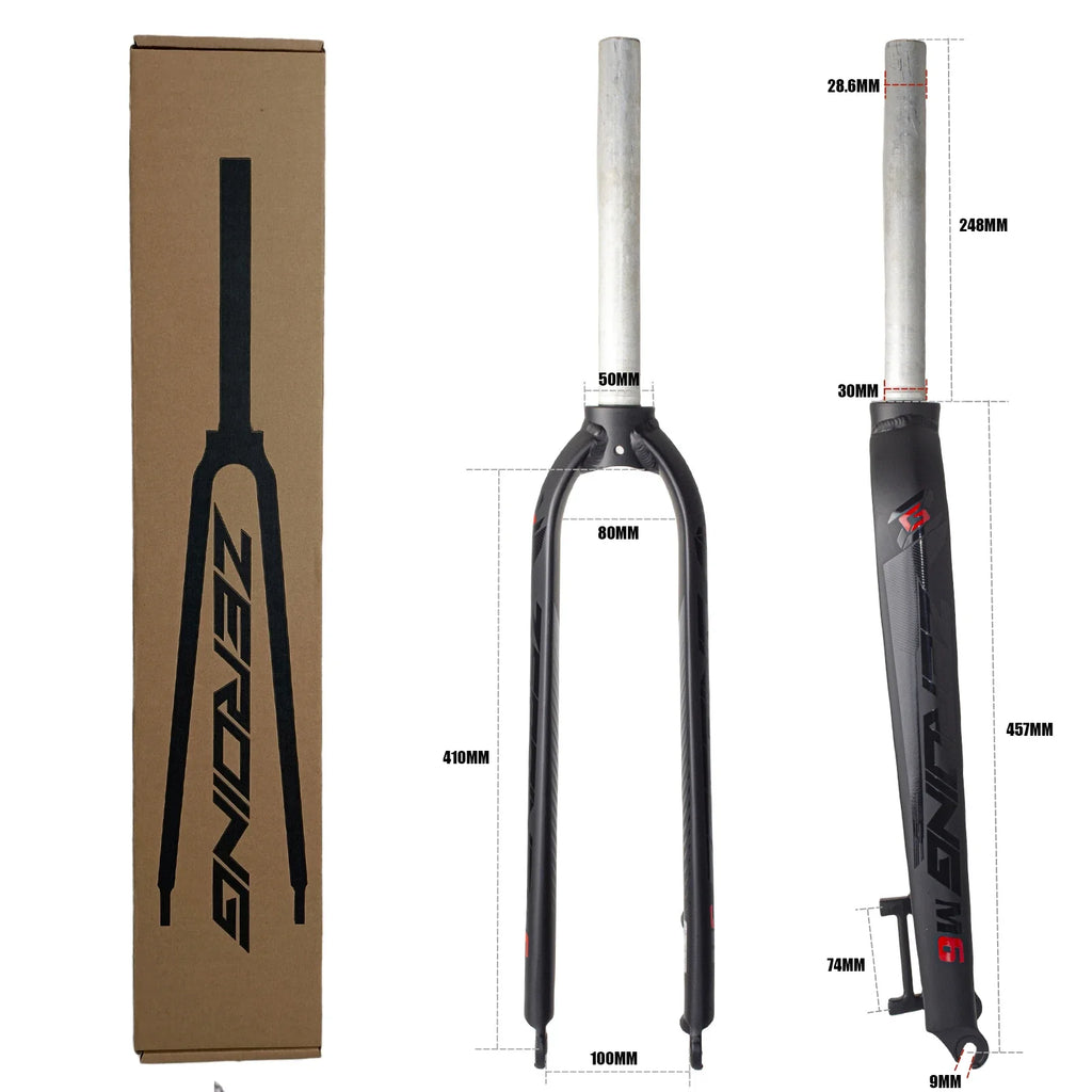 Ultra-Light Aluminum Alloy MTB Front Fork — Compatible with 26/27.5/29 in Wheels, Disc Brake, Quick-Release Legs