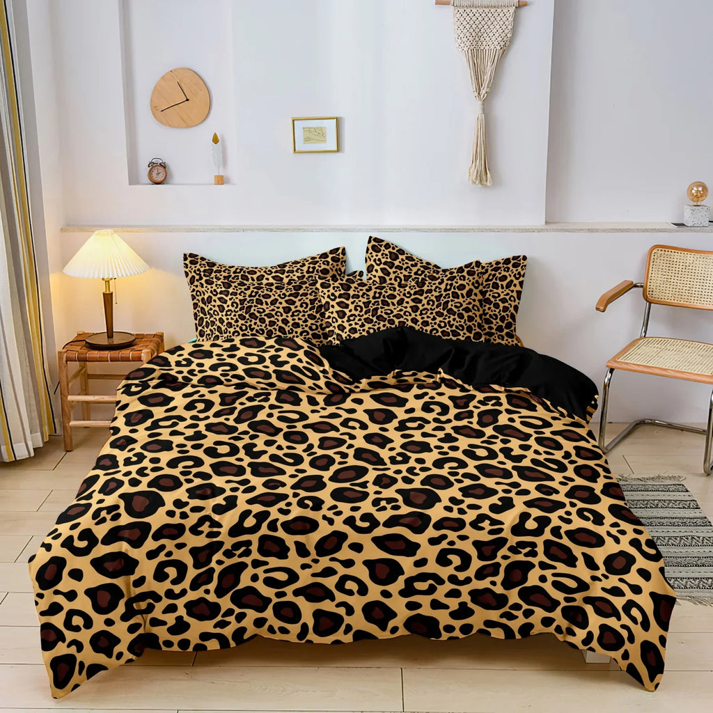 3-Piece Printed Polyester Bedding Set – 200TC Duvet Cover with Pillowcases (Twin to Super King)