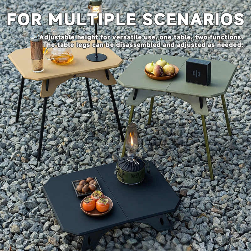Ultralight Adjustable Folding Camping Table – Portable Dual-Height Picnic, BBQ & Fishing Table with Carry Bag