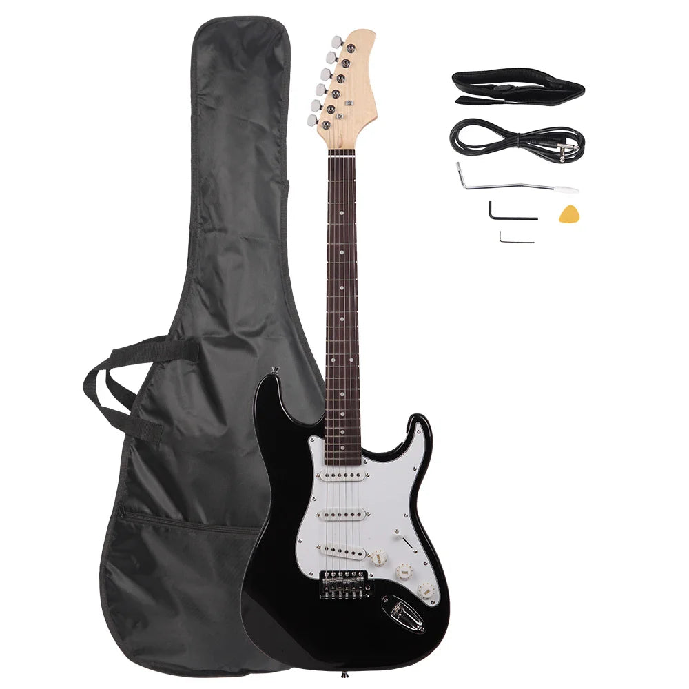 Rosewood Fingerboard Electric Guitar - 25.5" (648 mm) Scale, 22 Frets - Black/White